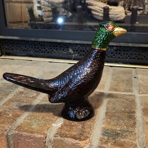 Avon Glass Pheasant Figurine Home Decor Americana Masculine Hunter Cabin Core